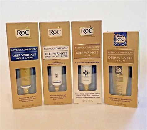 4 RoC Retinol Correxion Items Deep Wrinkle Day + Night + Serum + Filler x 2019 #RoC | Oily skin ...