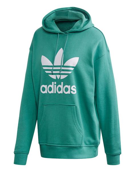 Adidas Originals Womens Trefoil Hoodie Green Life Style Sports Ie