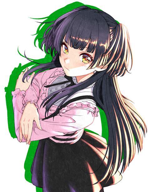 Safebooru 1girl Aisu Reizou Bangs Black Hair Black Neckwear Black