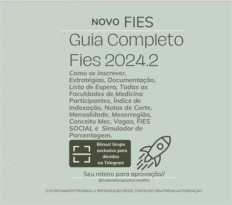 Guia Completo FIES 2024 2 Isabela Hespanhol Hotmart