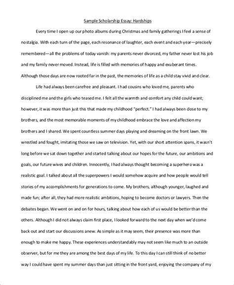 Free 13 Scholarship Essay Samples In Word Pdf