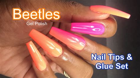 Beetles Gel Polish Nail Tips Glue Set Review Dupe To Apres And