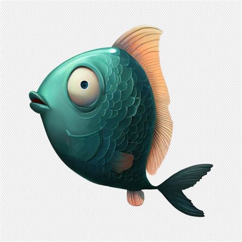 Poisson De Dessin Animé Psd Premium