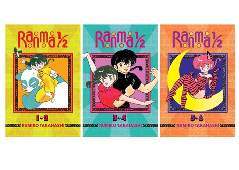 RANMA 1 2 English MANGA By Rumiko Takahashi Books 1 6 In 3 OMNIBUS