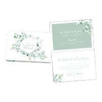 3 Fach Hochzeitskarte Greenery tolles Set für Ihre Hochzeit