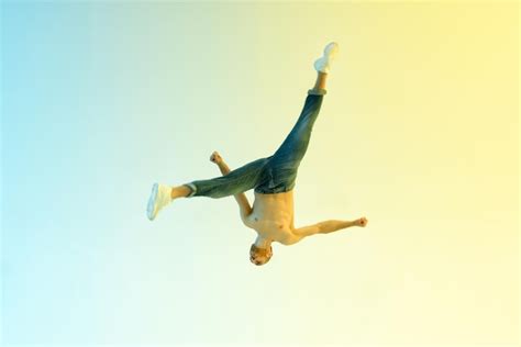 Premium Photo Flexible Acrobat Jumping Upside Down