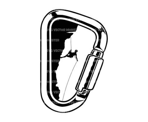 Carabiner Svg Rock Climbing Svg Keychain Svg Climber Svg Etsy