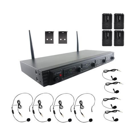 Best Buy PYLE Pro 4 Channel UHF Wireless Microphone System PDWM4560