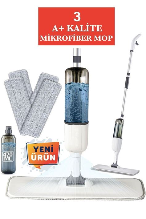 Egonex Sprey Mop Su Hazneli Pratik Temizlik Seti Adet Mikrofiber