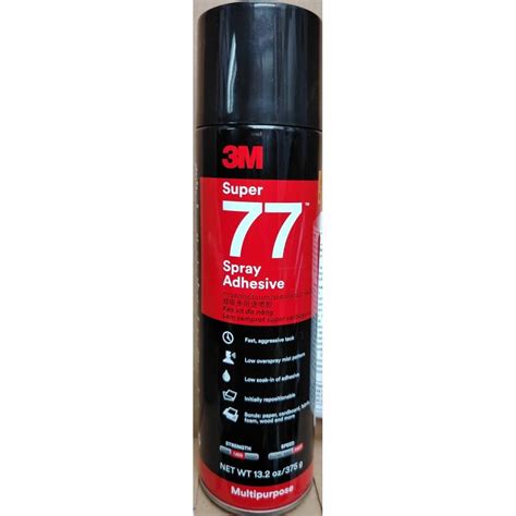 3m Super 77 Multipurpose Adhesive Aerosol Spray Net Wt 132oz375g Industrial Grade Shopee