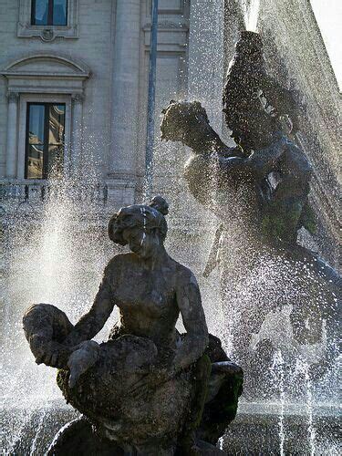 Fontana Delle Naiadi Piazza Della Repubblica Rome Roma Monumenti