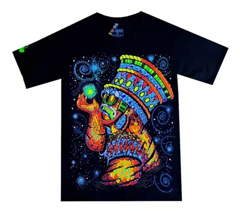 Playera Tláloc Fluorescente Efecto Neón Con Luz Negra Meses Sin Interés