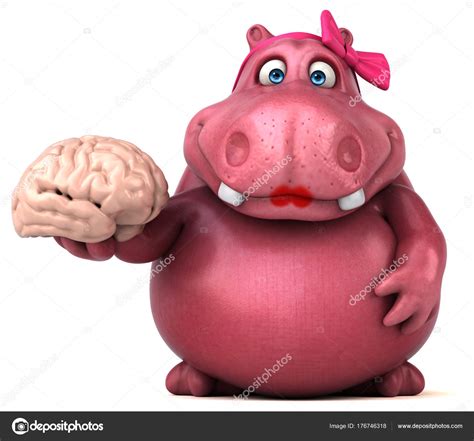 Cartoon Character Holding Brain Illustration Stock Photo By Julos