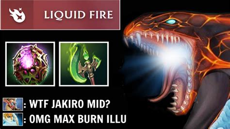 New Imba Liquid Fire Jakiro Mid Non Stop Burn Vs Naga Illusions Crazy