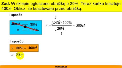 Dany jest procent Obliczanie procentów Matfiz24 pl YouTube