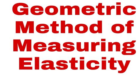 Point Or Geometric Method Of Measuring Price Elasticity Youtube