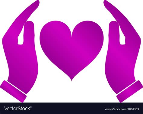 Icon Hands Holding Heart Royalty Free Vector Image