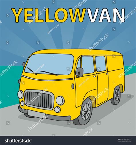 Yellow Van Stock Vector Illustration 354215279 Shutterstock