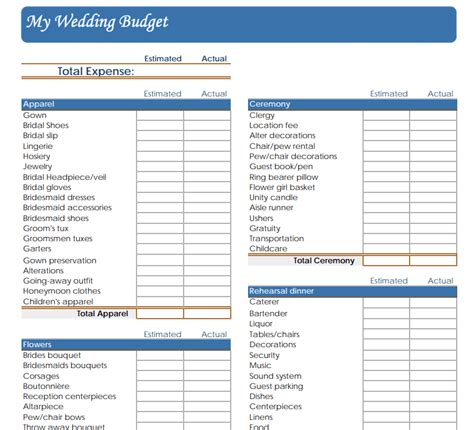 Wedding Flower Estimate Template | Best Flower Site