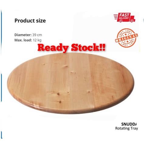 Solid Wooden Lazy Susan Solid Wood 39cm Shopee Malaysia