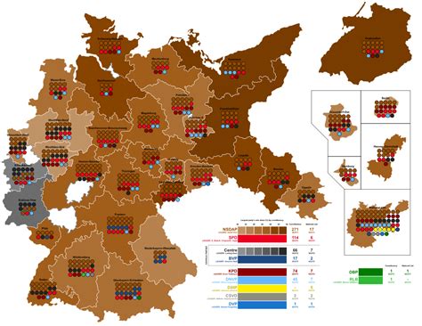 Map Of The German Federal Elections Of 1933 Maps On The Web
