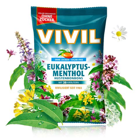 Vivil Hustenbonbons Eukalyptus Menthol Zuckerfrei G