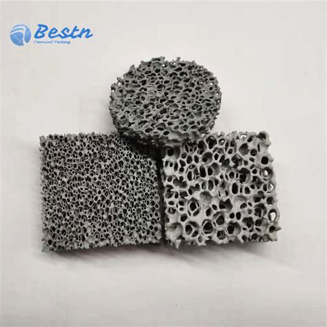 Sic Ceramic Foam Filter Open Cell Ceramic Filter Silicon Carbide 50 50