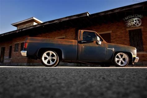 Slammed Squarebody Silverado Chevy C10 Hot Rat Street Rod Patina Pickup