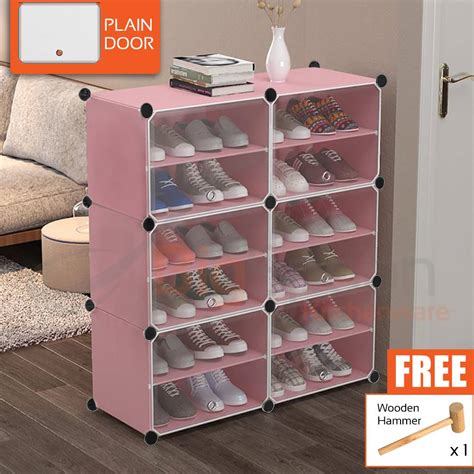 Bigspoon 12 Slot Plastic Shoe Rack Cabinet Shoes Storage Rack Diy Shoe Rack Organizer With 6