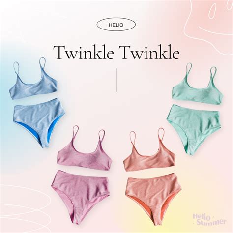 พรอมสง helio summerr Twinkle Twinkle ชดวายนำ บกน Bikini ชดวายนำเอวสง ทพช