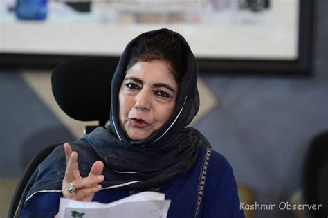 Centre Broke Pdp Mehbooba Mufti Kashmir Observer