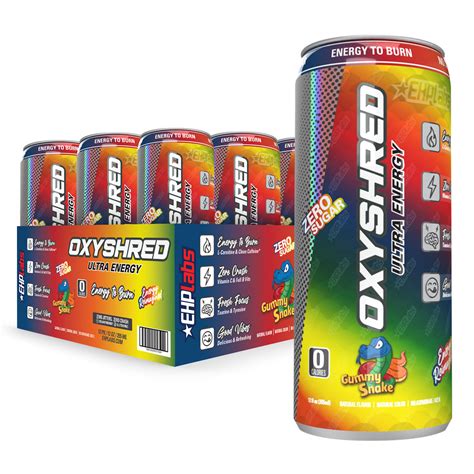 EHPlabs OxyShred Ultra Energy Drink Performance Carbonated Energy