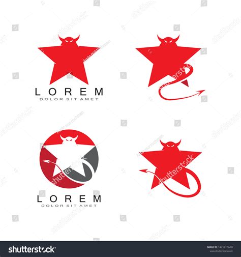 Devil Logo Vector Template Vector Stock Vector (Royalty Free) 1421815670 | Shutterstock