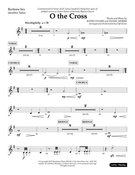 O The Cross Choral Anthem Satb Bari Sax Sheet Music Pdf Lifeway