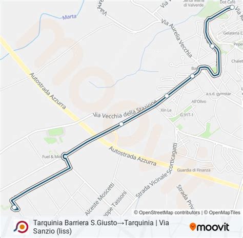 Linea Cotral Orari Fermate E Mappe Tarquinia Barriera S Giusto