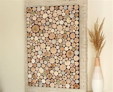 Environmental Wall Art Sliced Wood Art Modern Wood Wall Art | Etsy Canada