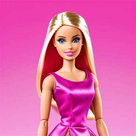 Premium Ai Image Beautiful Barbie Doll Wearing Pink Dress