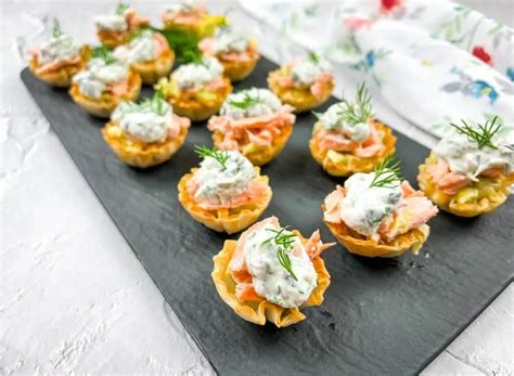 Salmon Leek Phyllo Tartlets Cook What You Love Appetizers