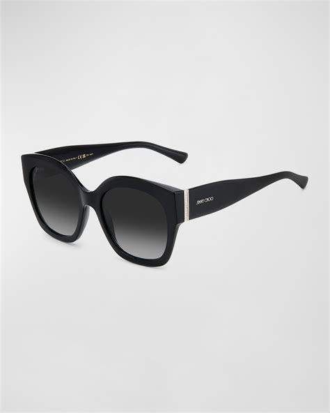 Balmain B I Square Acetate And Titanium Sunglasses Neiman Marcus