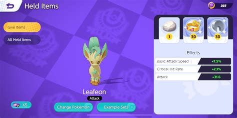 How To Build Leafeon In Pokemon Unite