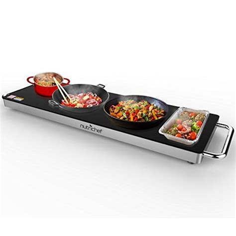 Portable Electric Food Hot Plate Stainless Steel Warming Tray Dish