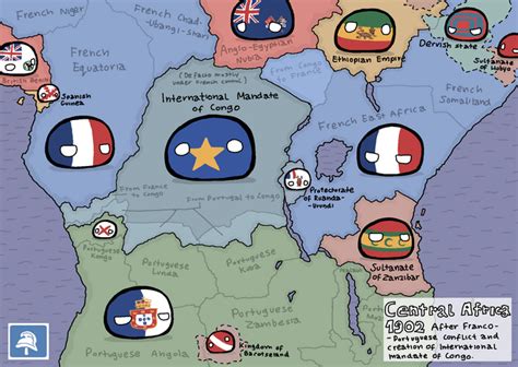 Countryballs map of the Central Africa, 1902 : r/imaginarymaps