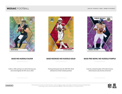 2020 Panini Mosaic No Huddle Football Hobby Box Da Card World