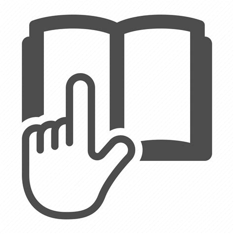 Book Education Finger Reading Icon Download On Iconfinder