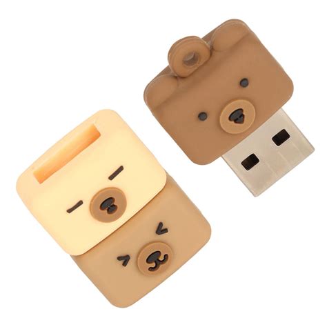 Cartoon Usb Flash Drive Bear Appearance Plug And Play Supports Hot Swap Usb Flash Drive Shock