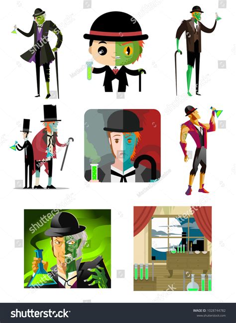 Doctor Jekyll Mister Hyde Transformation Monster Stock Vector (Royalty ...