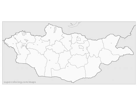 Mongolia Map Coloring Page Pdf