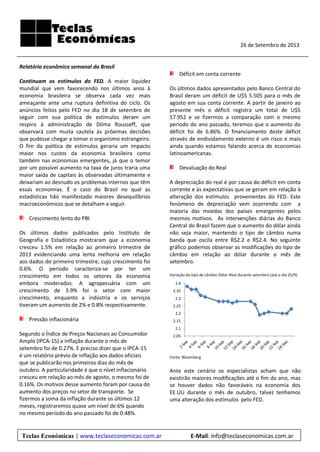 Relatório econômico semanal do Brasil PDF