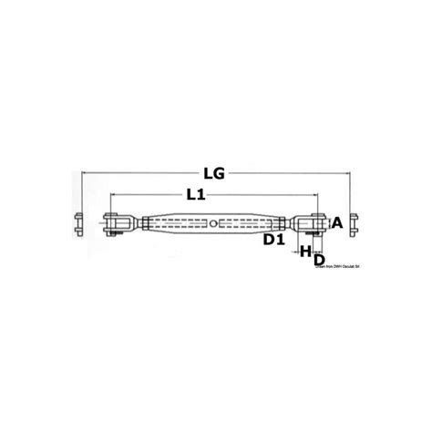 Osculati Turnbuckle With Two Fixed Clevises AISI 316 5 Mm OSC 07 197 05