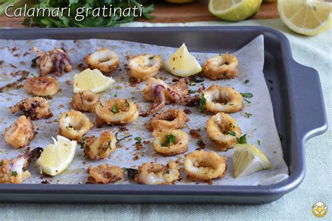 Anelli Di Calamari Gratinati Al Forno Ricetta Light Facile E Veloce